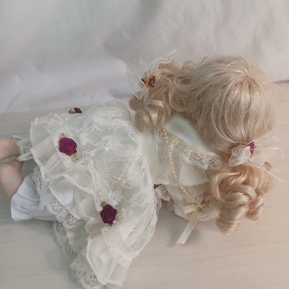 Classical Treasures Blonde Baby Doll Angel Outfit Porcelain